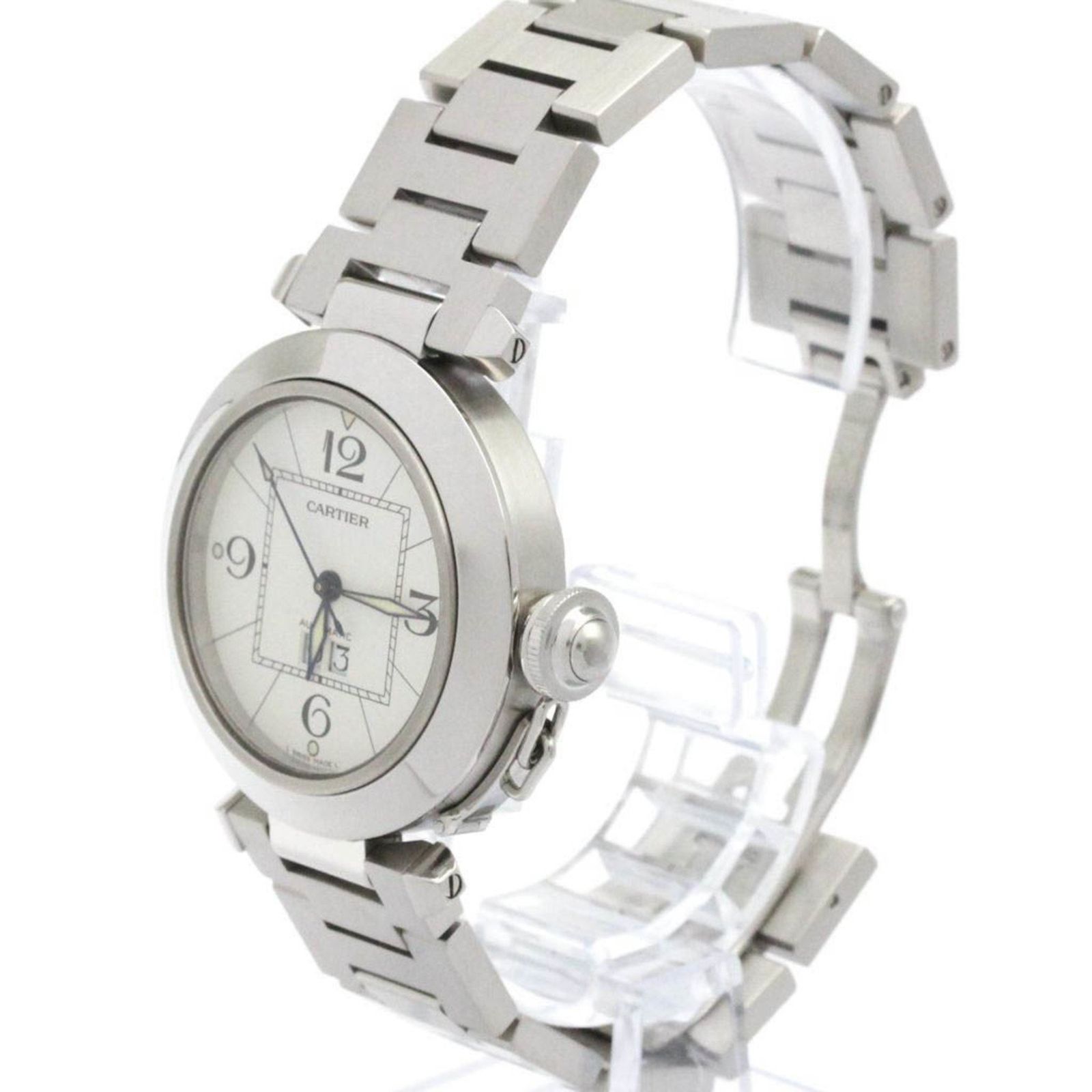 カルティエ CARTIER パシャC ビッグデイト ステンレススチール 自動巻き ユニセックス 時計 W31055M7 外装仕上げ済み