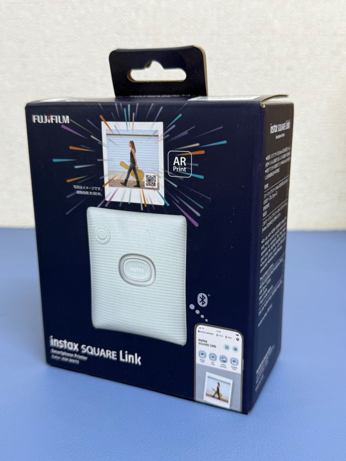富士フイルム FUJIFILM スマートフォン用プリンター チェキ INSTAX SQUARE Link アッシュホワイト INS SQ LINK WHITE