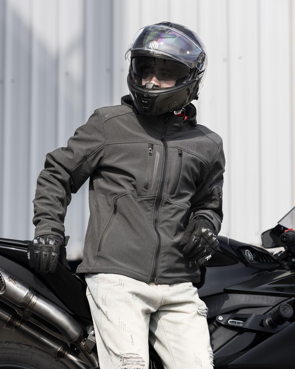 ILM バイク ジャケット ライディングジャケット 秋冬春 アジアンフィットモデル 防風防水保温 通気口 着脱保温インナー 着脱式フード 耐摩耗 通学通勤 街乗り JS2
