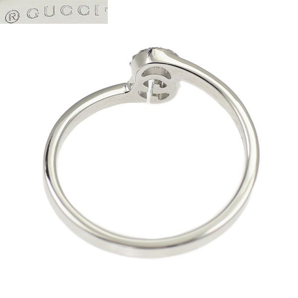 グッチ K18WG ダイヤモンド リング GGランニング 15号 - メルカリ