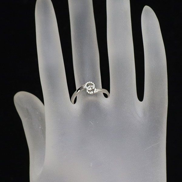 グッチ K18WG ダイヤモンド リング GGランニング 15号 - メルカリ