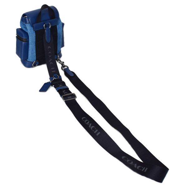 コーチ バッグ COACH デニム レザー スリング スプリント スモール