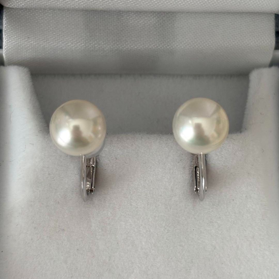 473 タサキ K18 パール 約8.8mm イヤリング