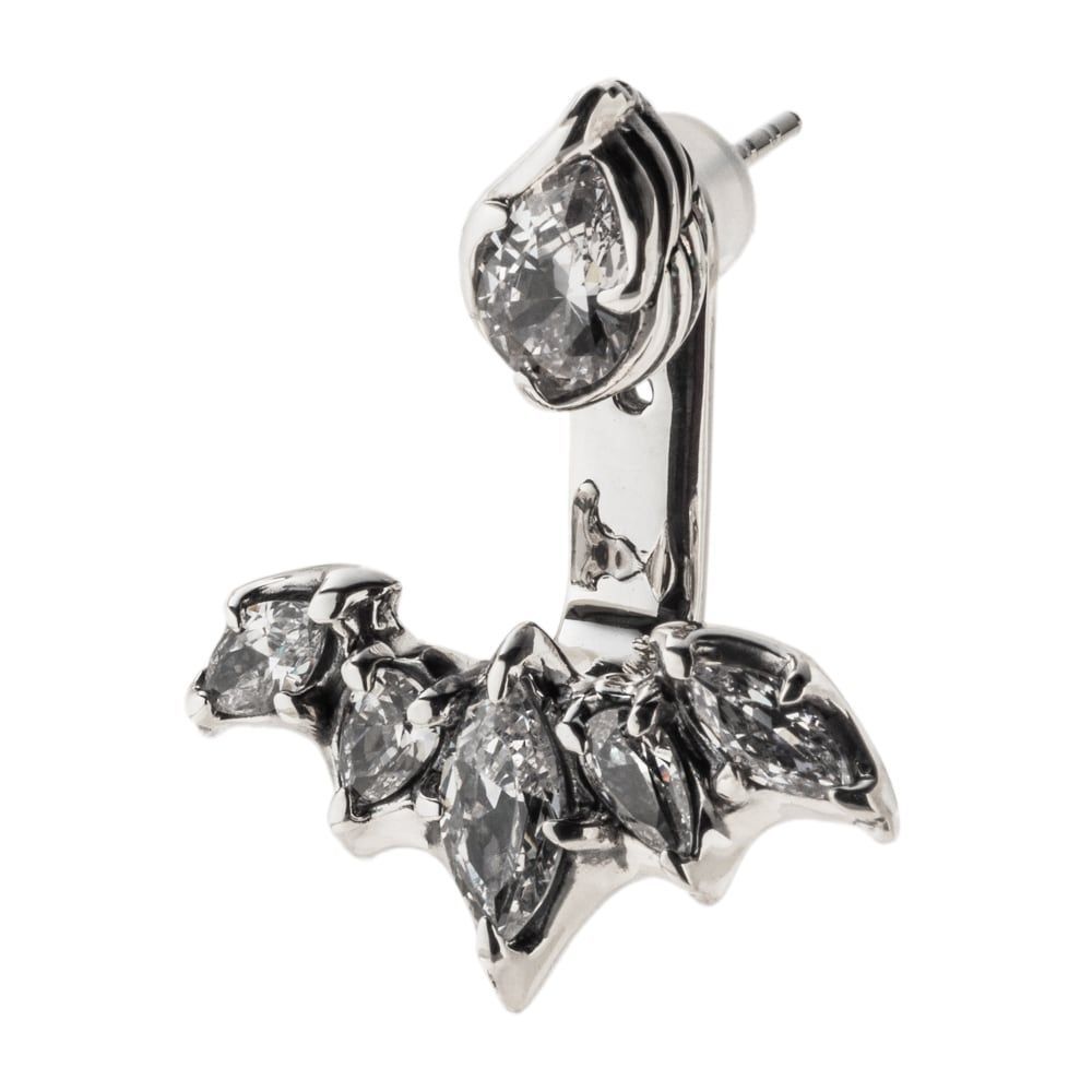 ルシファーイヤージャケットピアス クリアー アルテミスクラシック シルバーアクセサリー ジュエリーブランド