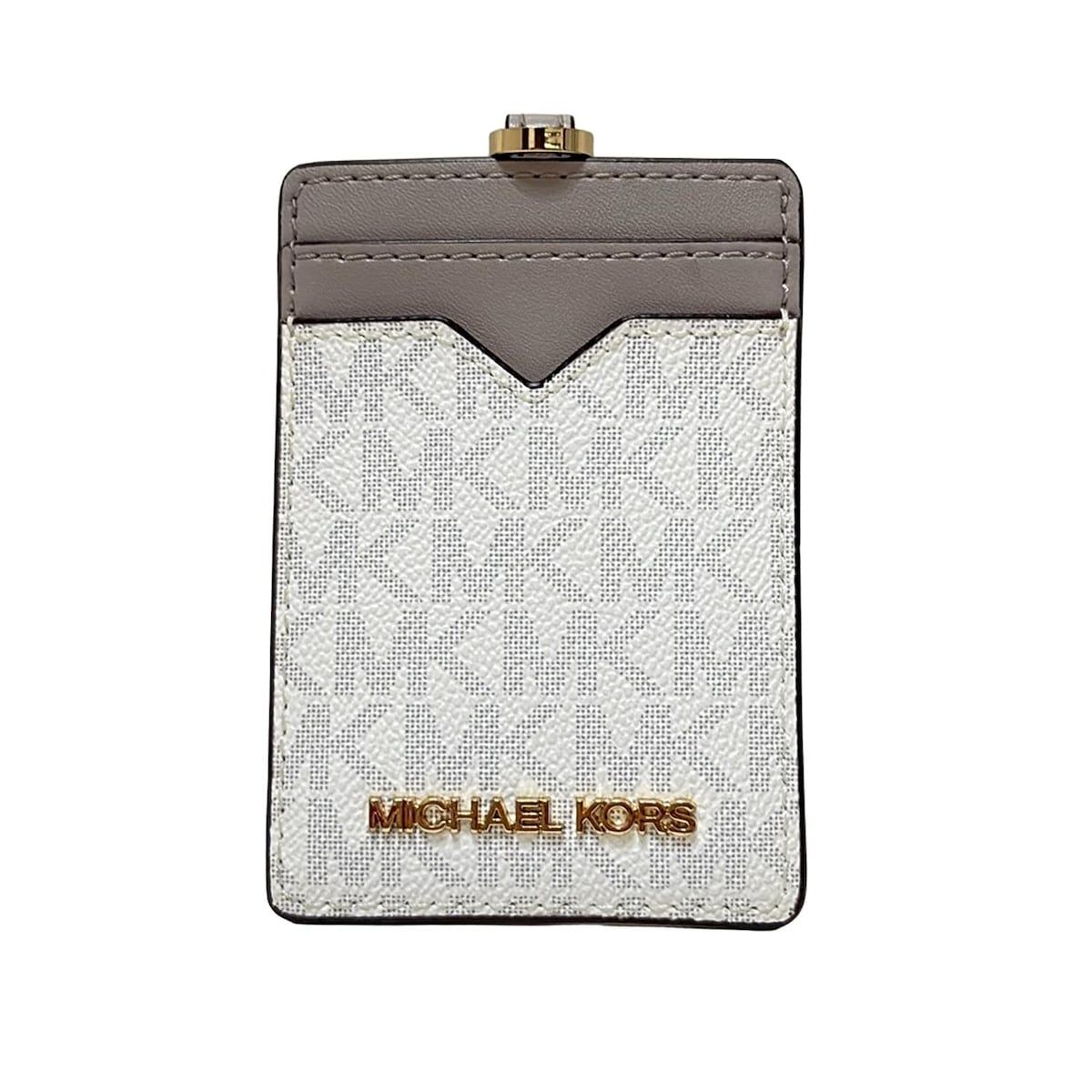 MICHAEL KORS マイケルコース パスケース - 白×グレー レザー