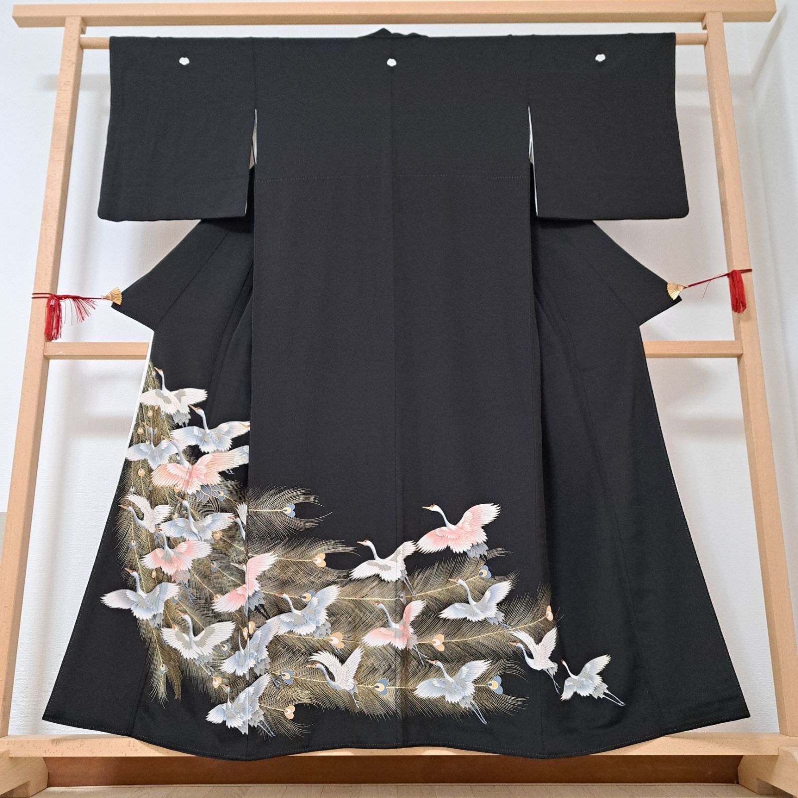 鶴と孔雀の羽根 め28S07