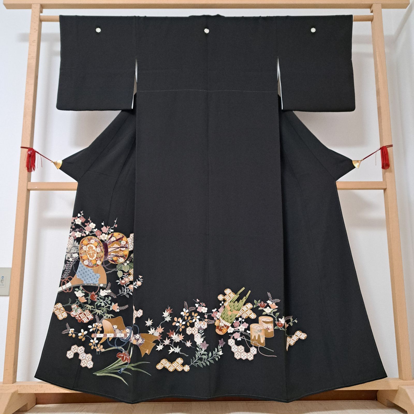 楽器と春秋柄 め28S08