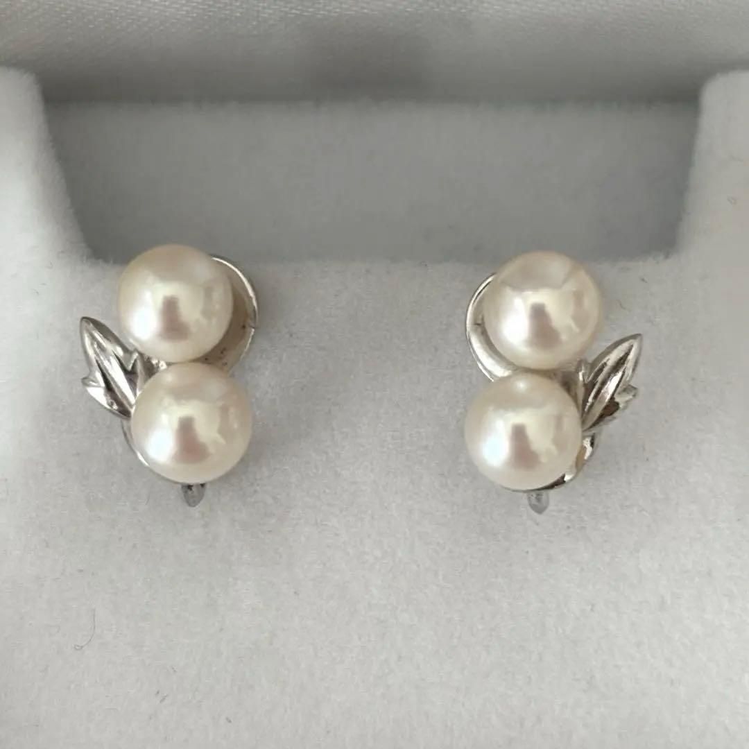 478 ミキモト シルバー パール 約6.0-6.2mm イヤリング