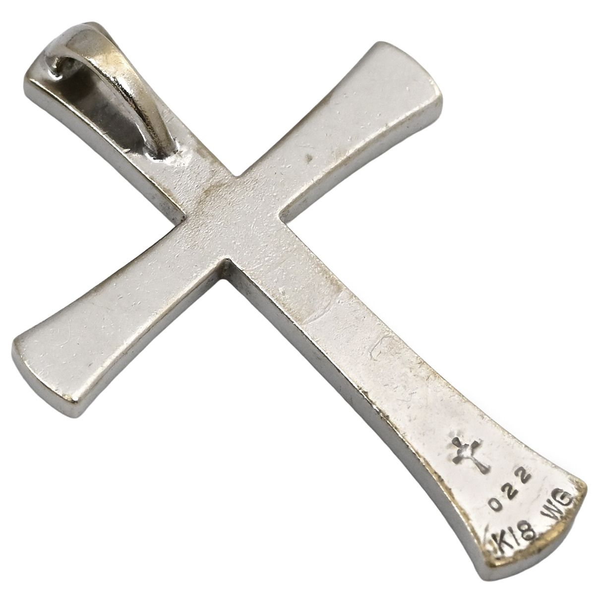 ペンダントトップ クロス ダイヤ K18WG ダイヤモンド ホワイトゴールド 十字架 ネックレストップ K18 WG ホワイトゴールド