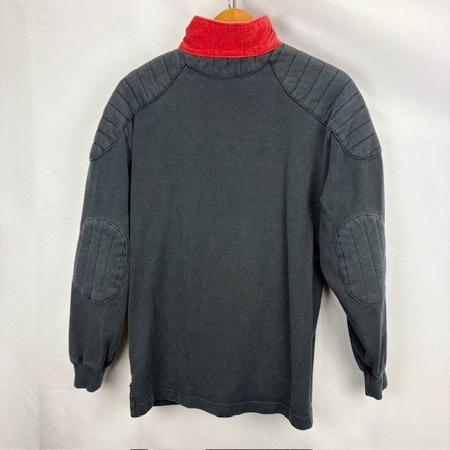 90年代 POLO BY RALPH LAUREN 襟コーデュロイ エルボーパッド ショルダーパッド ラガーポロシャツ サイズM FADE 07102806 01