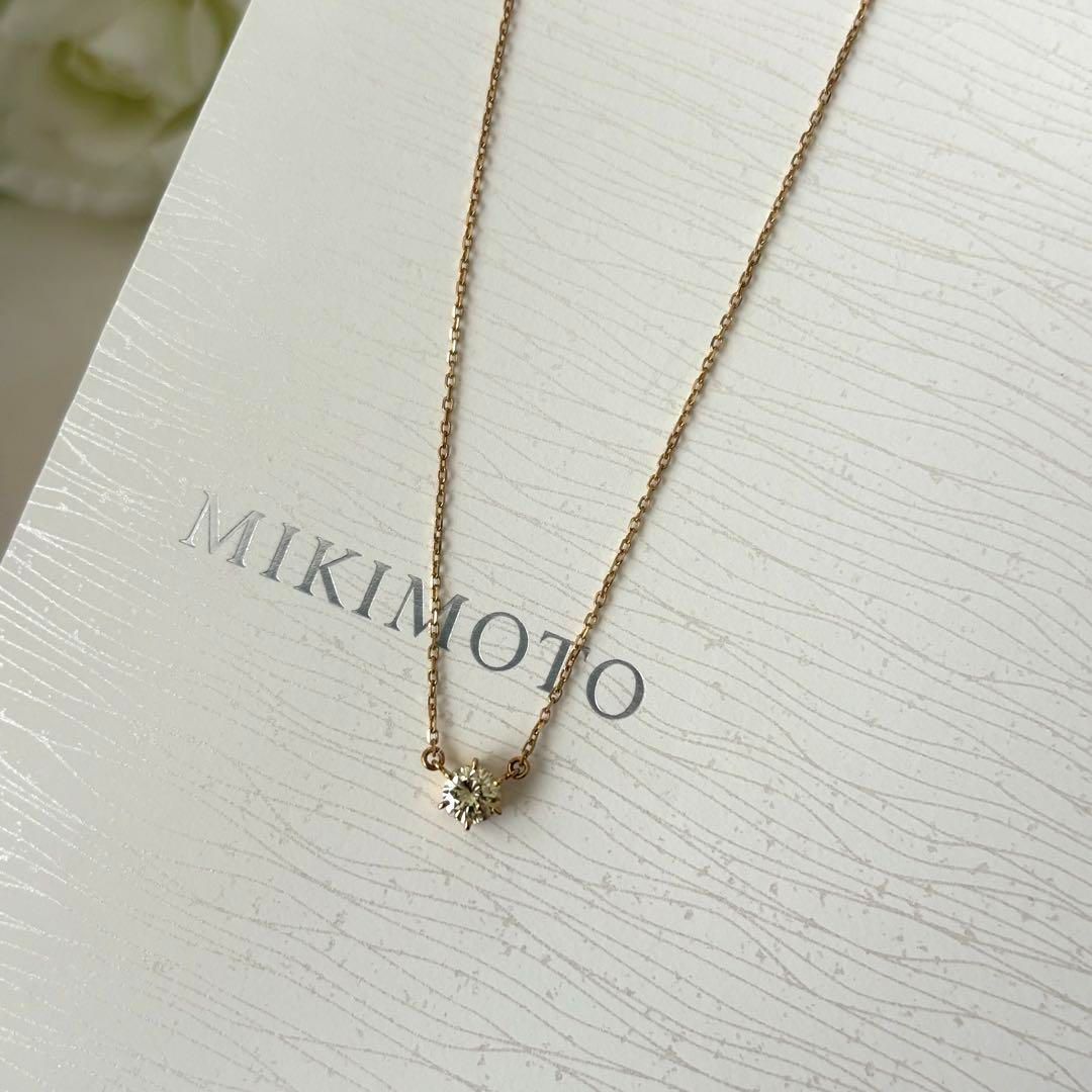 084【ミキモト】K18 一粒 ダイヤモンド 0.66ct ネックレス - メルカリ
