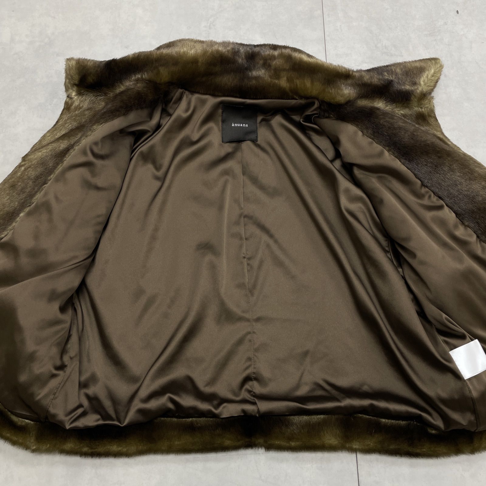 anuans アニュアンス ステンカラーショートファーコート ジャケット