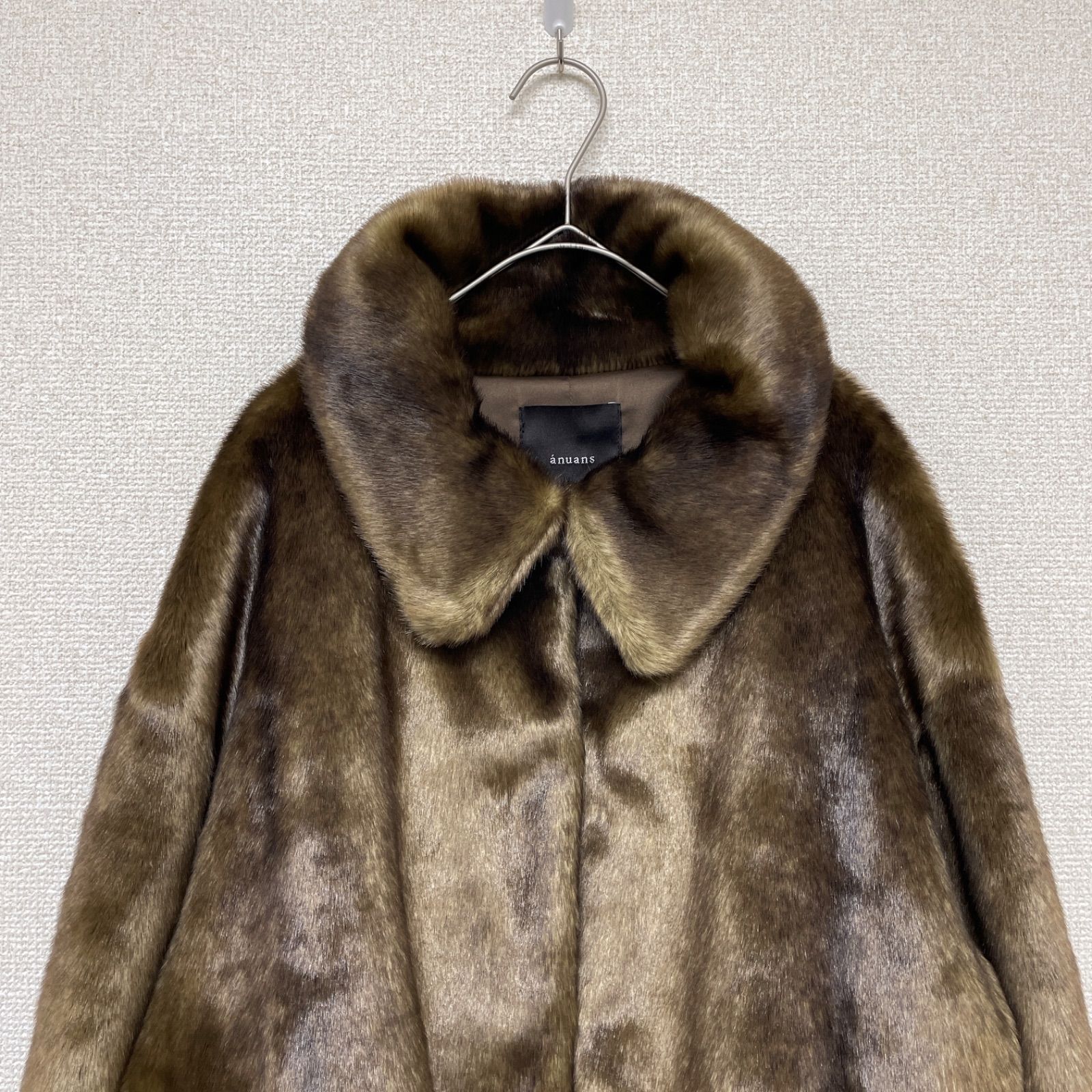 anuans アニュアンス ステンカラーショートファーコート ジャケット