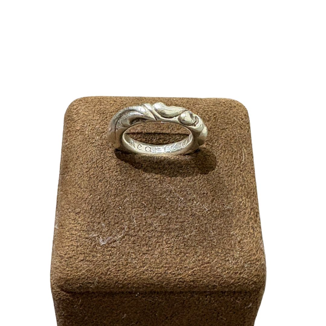 クロムハーツ Chrome Hearts スクロールバンド リング 8号 7.3g 指輪