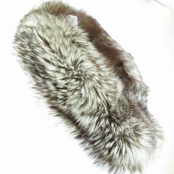 we サガフォックス SAGAFOX マフラー 茶系 白 ミックス シルバーフォックス ファー 毛皮 レディース 974088 k01