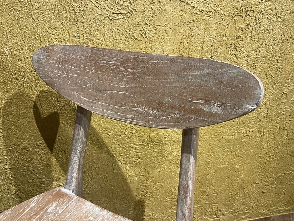 チークチェア 木製 ワークチェア ダイニングチェア ウォッシュ ダメージ仕上げ cha-403-WHW MARWIL-DEMENAGEMENTS_CH