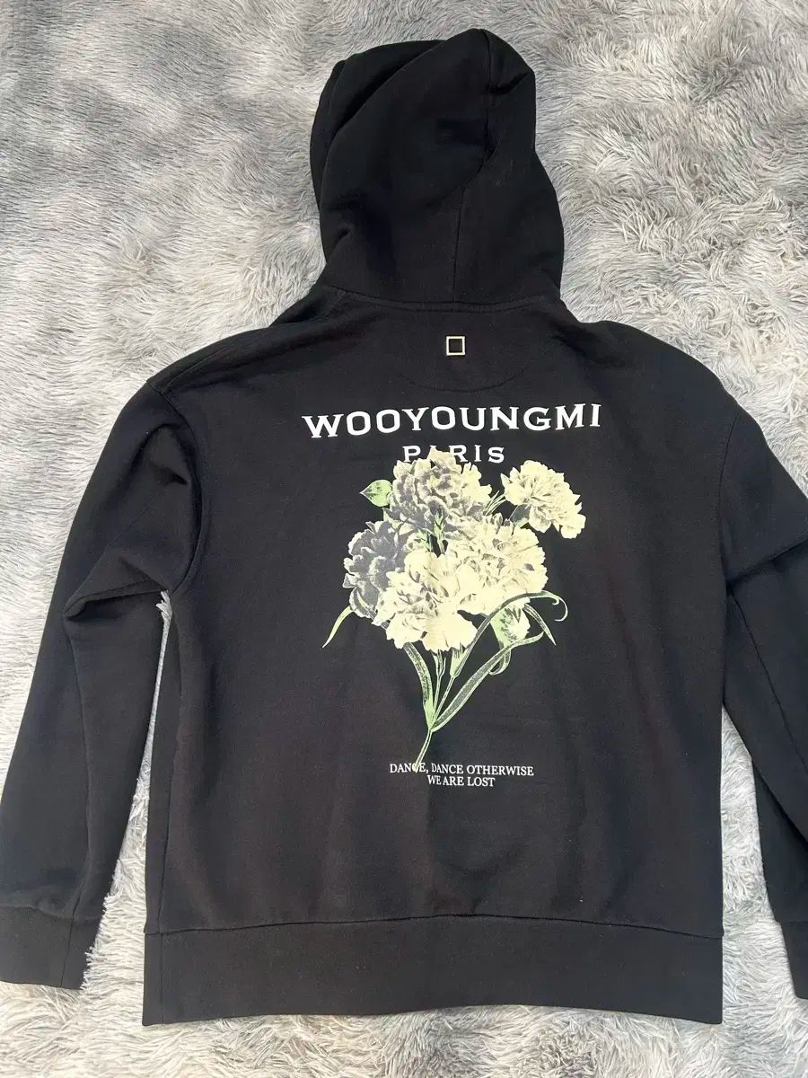 WOOYOUNGMI ウーヨンミ 21ss フラワー フーディー Tシャツ ブラック 44
