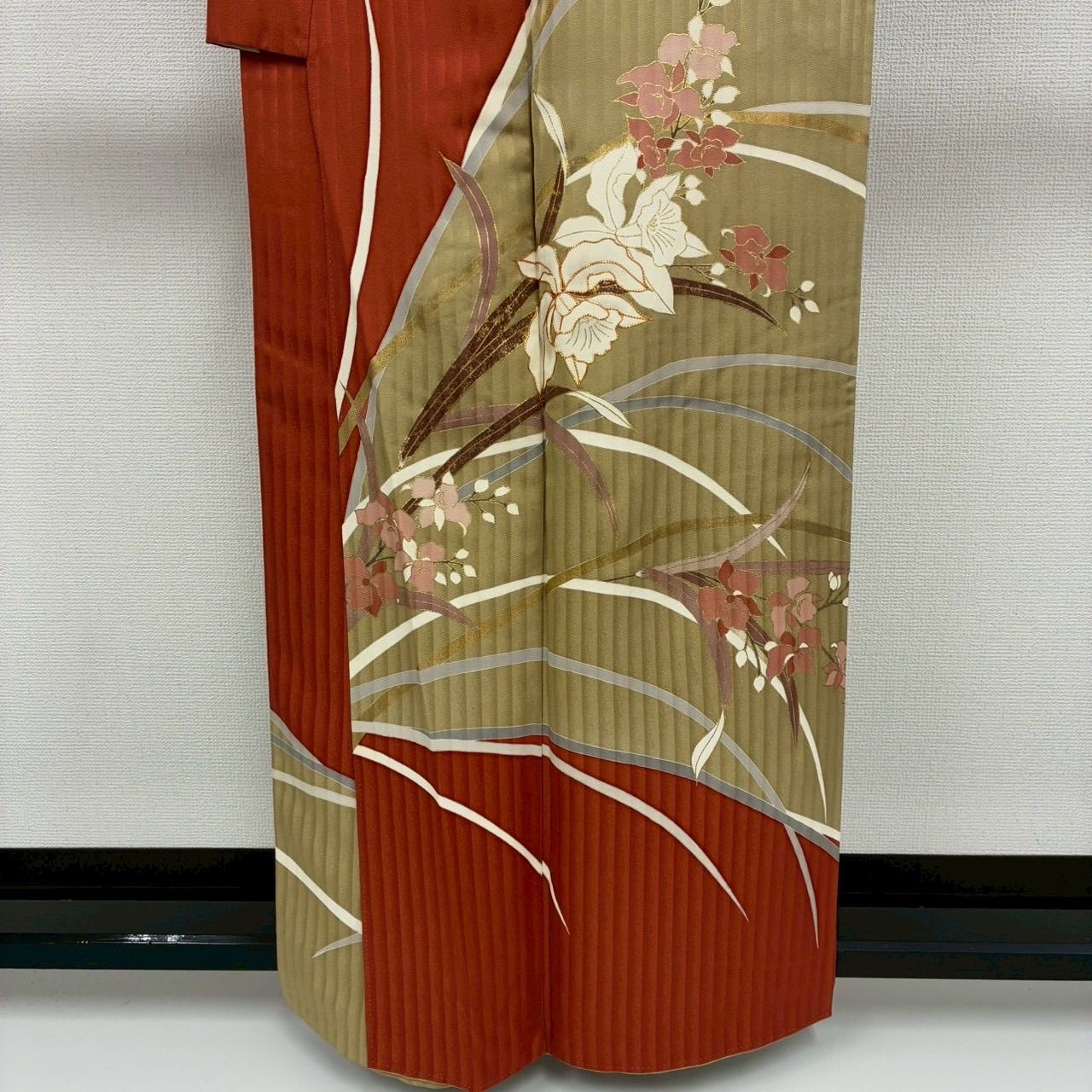 付け下げ 裄69 正絹 美しい花 染め分け 紋なし 袷 着物 MK-537 - メルカリ