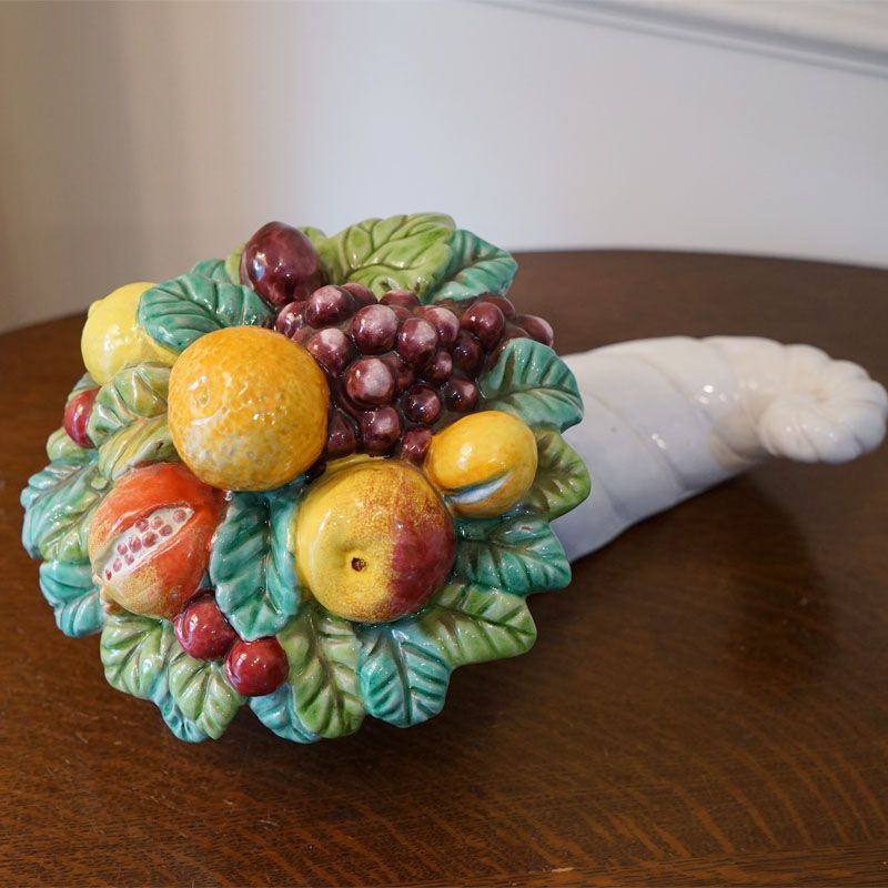 イタリア プージー社 フルーツの置物 陶器製 テラコッタ かわいい 置物 陶器 オブジェ アンティーク インテリア 雑貨 アンティーク雑貨 インポート雑貨 ヨーロピアン雑貨