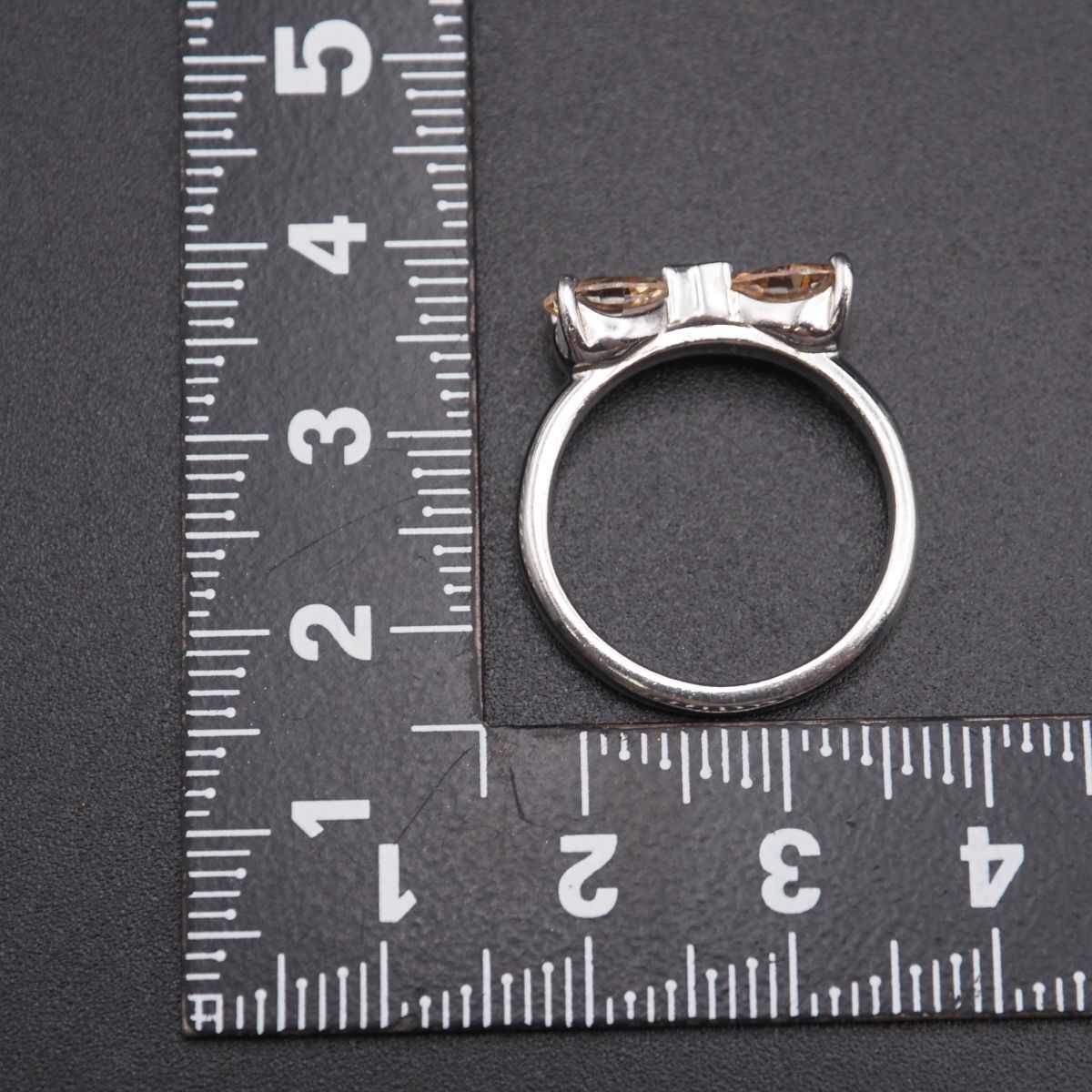 G985 シトリン SILVER925 KENBLOODRESS刻印 リング デザイン シルバー