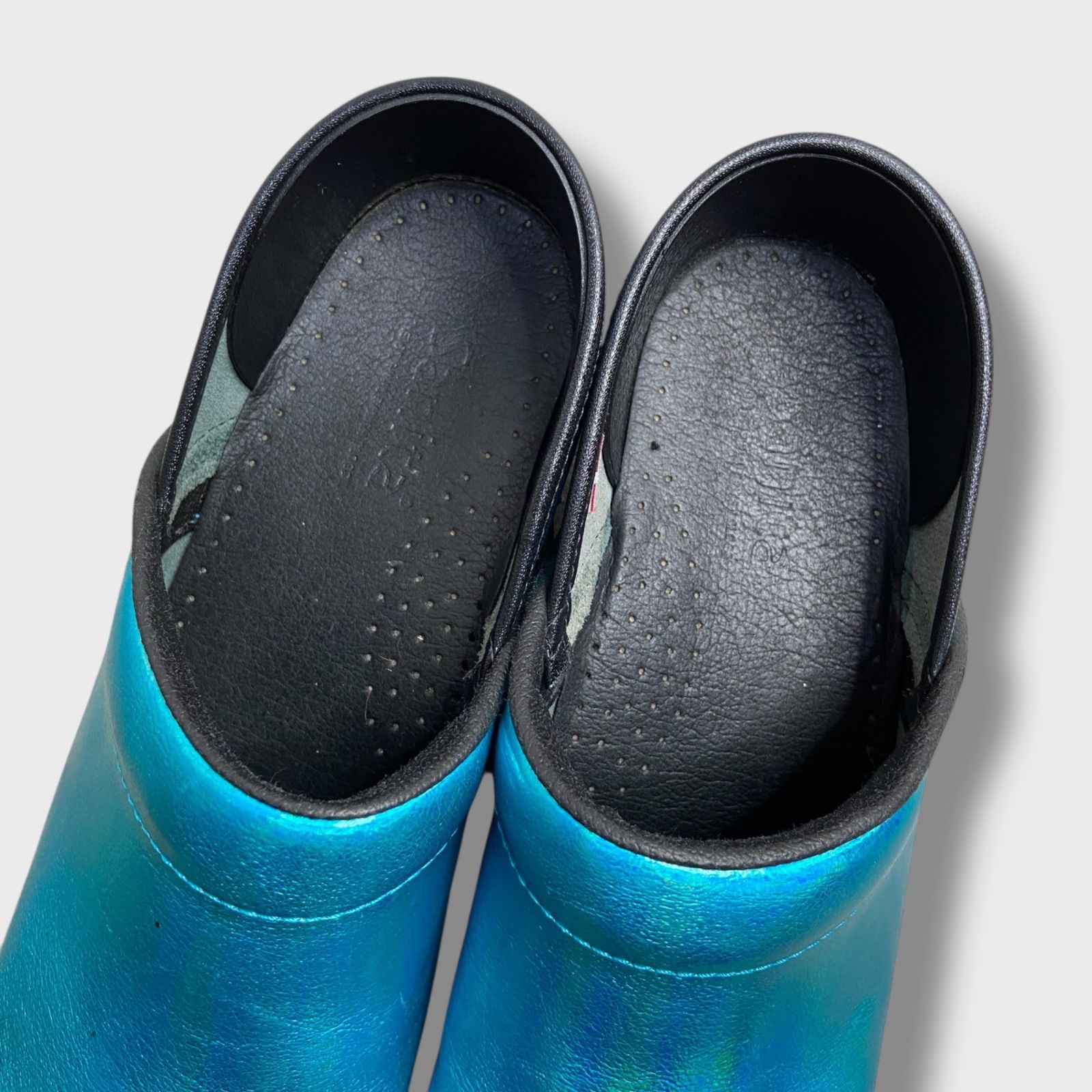  Sanita サニタ プロフェッショナル クロッグサンダル ターコイズブルー レディース24.5 cm サボ クロッグサンダル サンダル ミュール