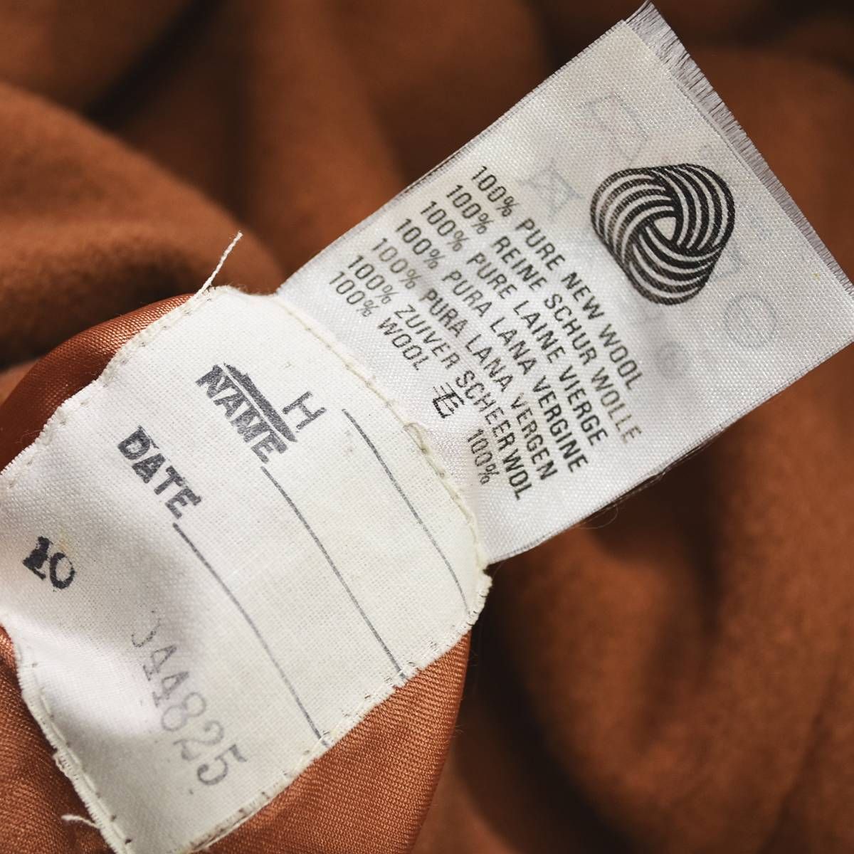 70s80sヴィンテージ 英国製 アクアスキュータム Aquascutum エンブレム 金ボタン ウール ハーフ丈 オーバーコート ピーコート キャメル レディース MERCADOAVALIA_COM_BR