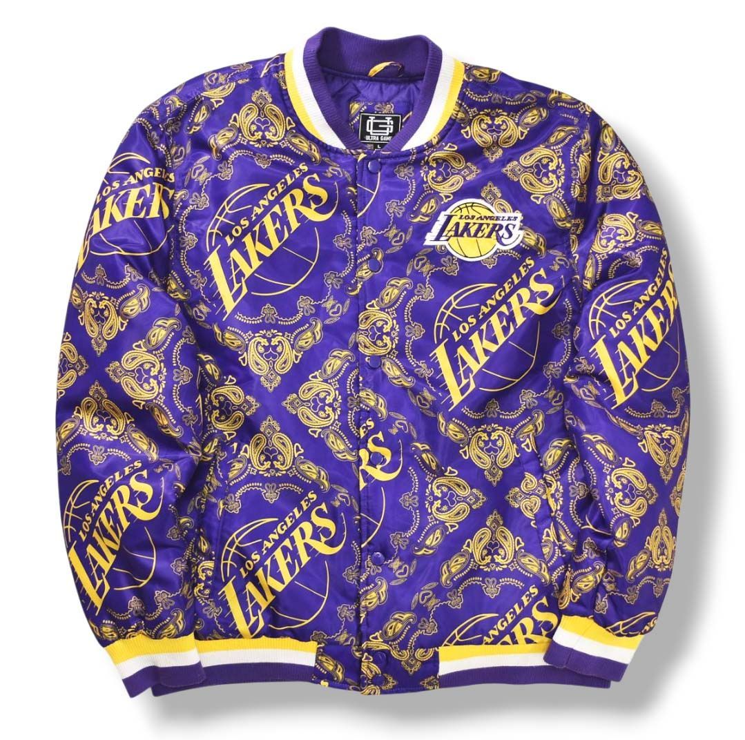 NBA レイカーズ スタジャン ULTRA GAME Lakers ジャケット 楽天市場】NBA レイカーズ ジャケット 【現地買付】NBA x Ultra Game