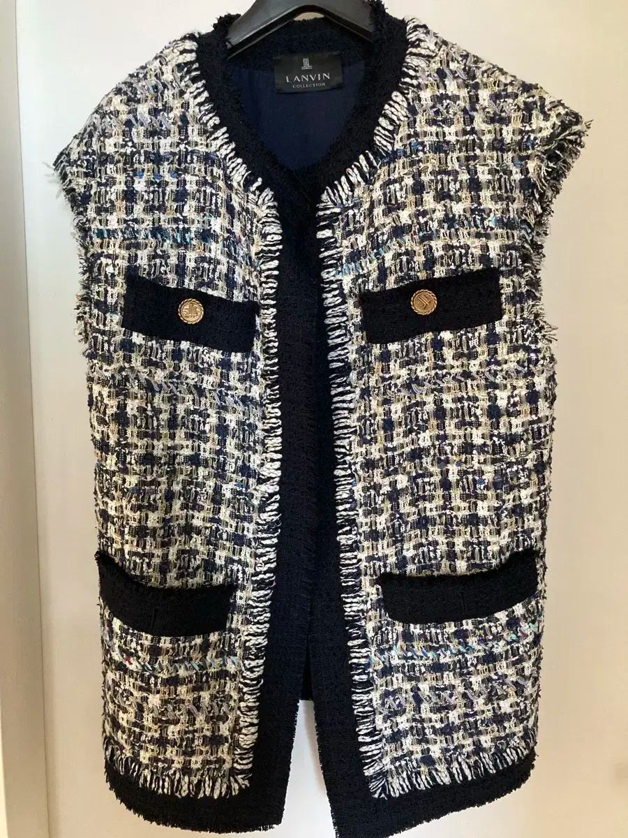 ランバンコレクション ツイード ベスト