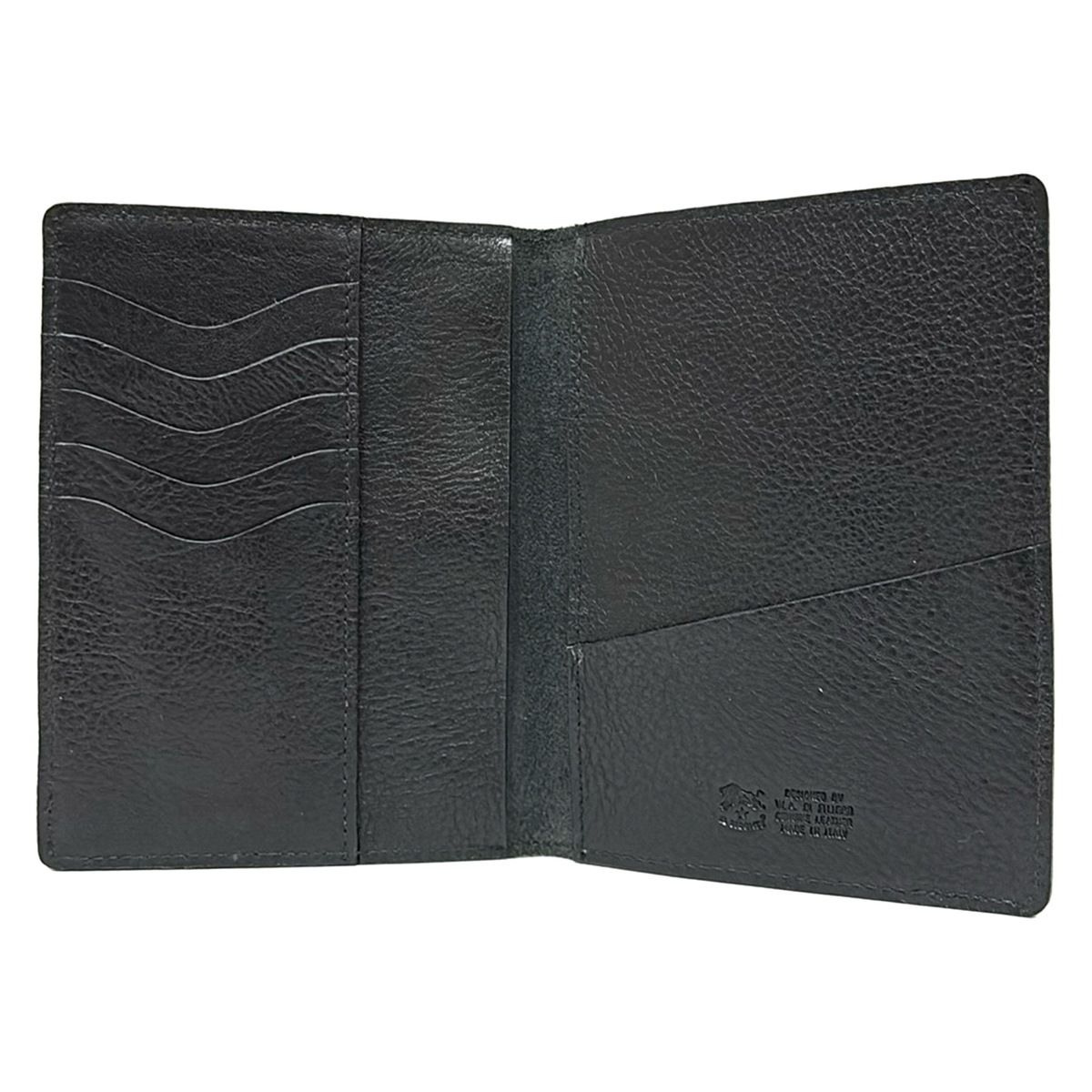 IL BISONTE(イルビゾンテ) 小物入れ - 黒 パスポートケース レザー