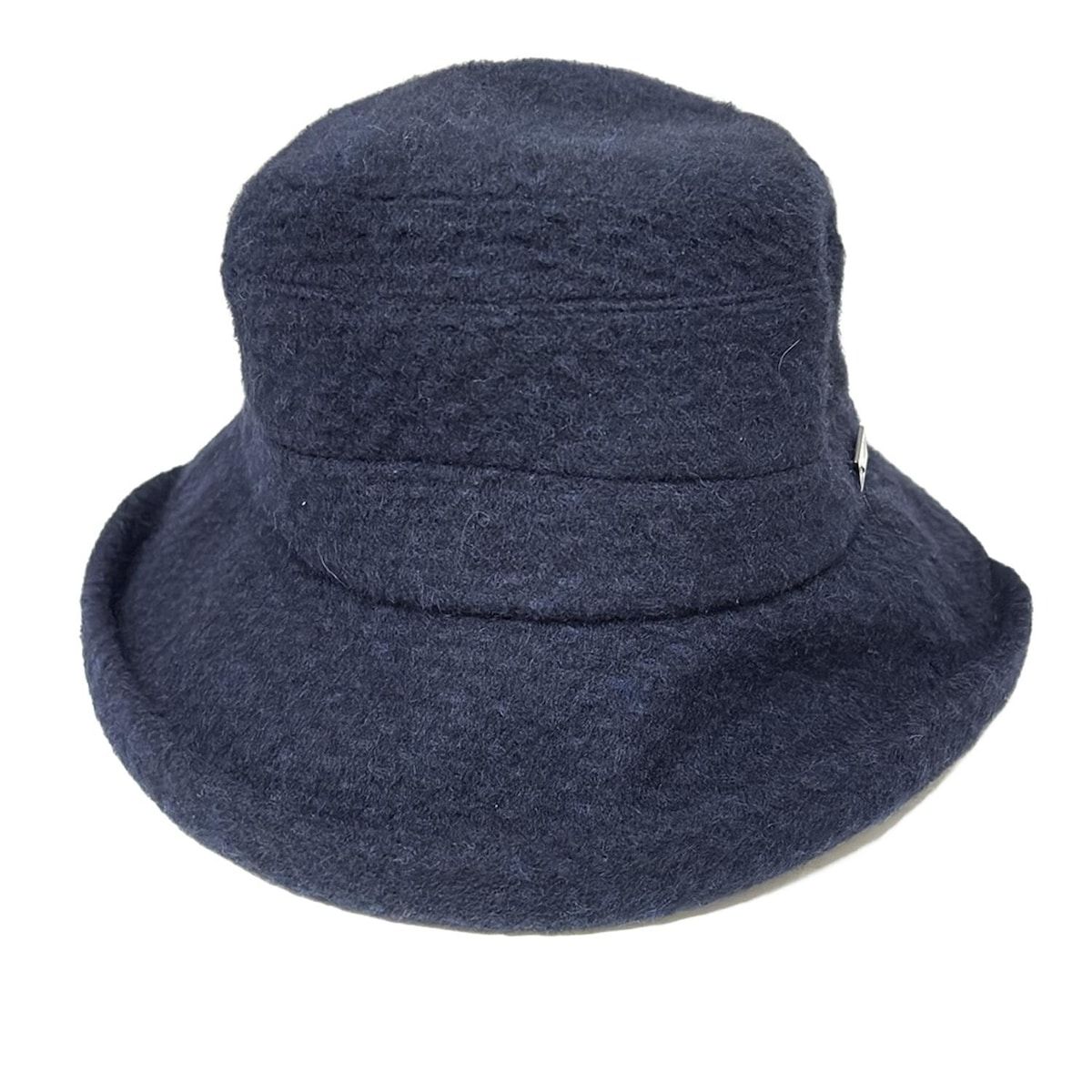 LANVIN COLLECTION ランバン ハット 57.5〜59 - ダークネイビー ウール