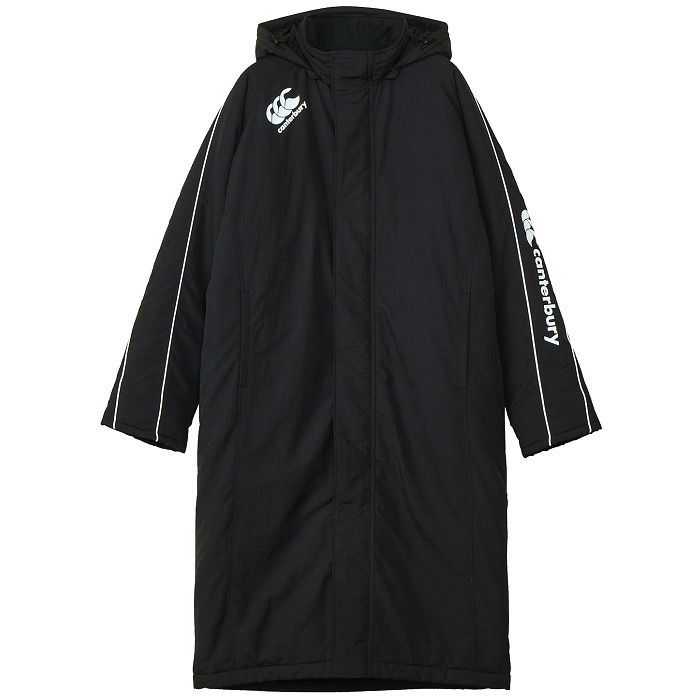 カンタベリー canterbury メンズ ベンチコート ラグビー インシュレーションウォーマー 2025〜26年秋冬モデル ロングコート アウター 中綿コート 中綿ロングコート 冬 上着 防寒着 保温 自社