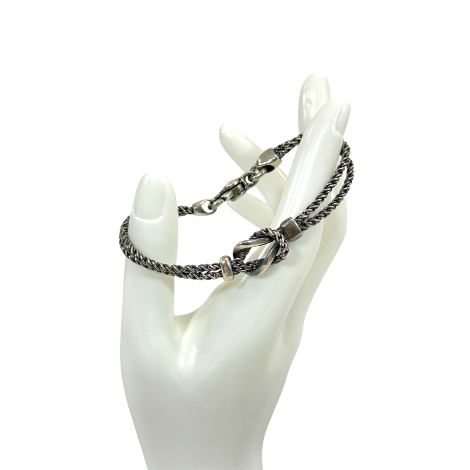 美品 ティファニー ネックレス ダブルロープ シルバー 925 Tiffany ダブルロープネックレス