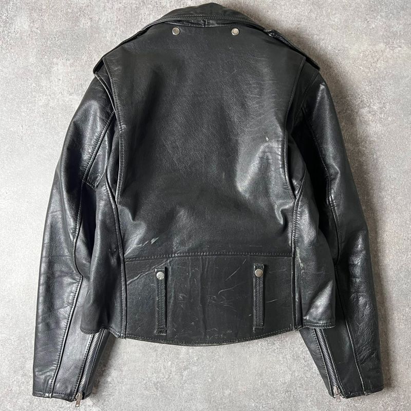 70s HARLEY DAVIDSON 中綿入り 本革 レザー ダブル ライダース