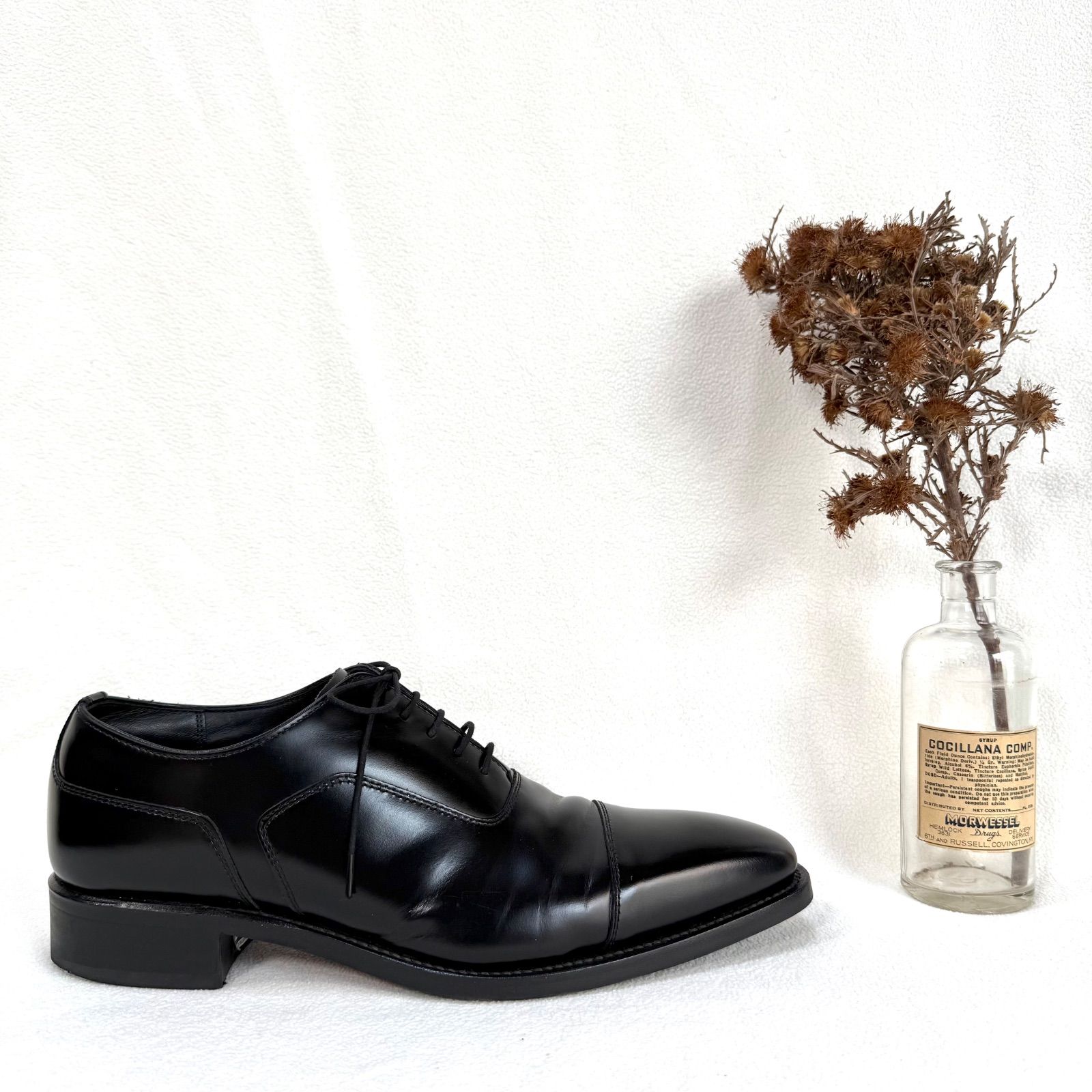 極美品✨リーガル 10GR ストレートチップ レザー ブラック 内羽根 25.5