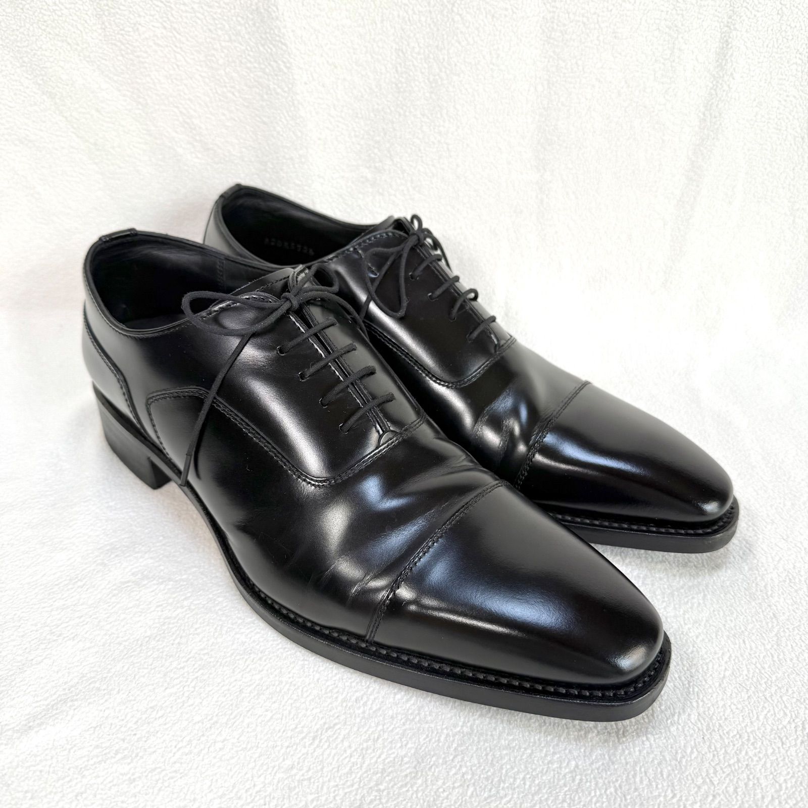 極美品✨リーガル 10GR ストレートチップ レザー ブラック 内羽根 25.5