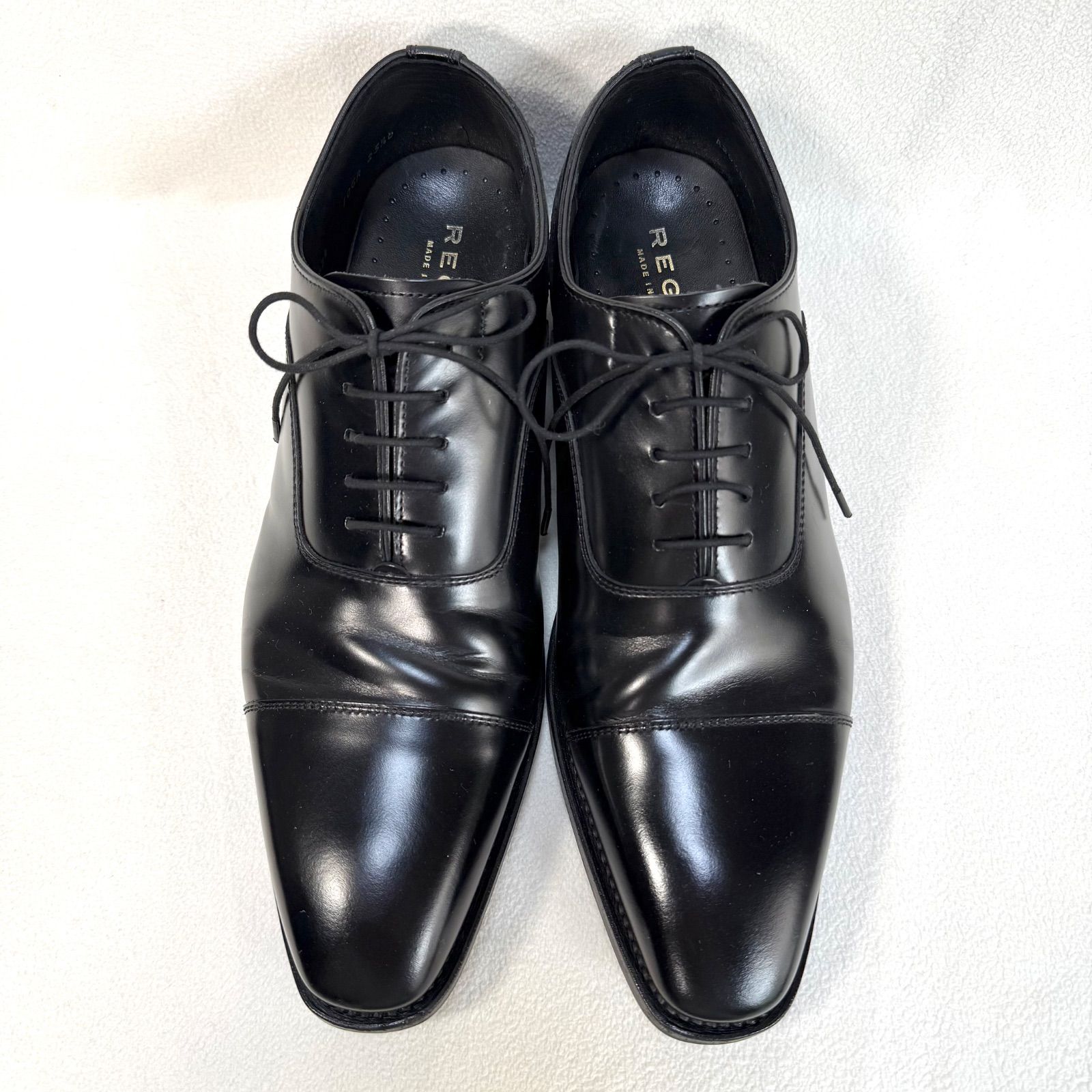 極美品✨リーガル 10GR ストレートチップ レザー ブラック 内羽根 25.5