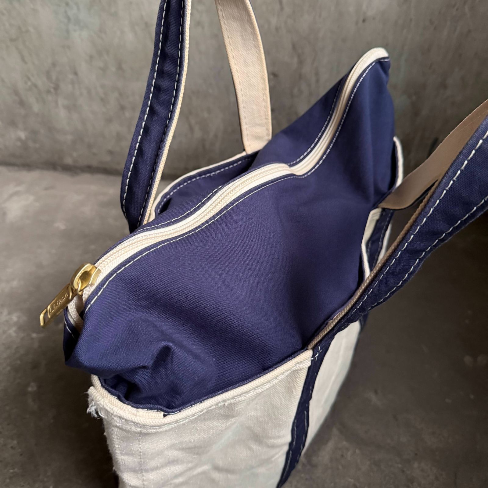 L.L.Bean 90s 00s BOAT AND TOTE ジップトップ ネイビー 1990s 2000s