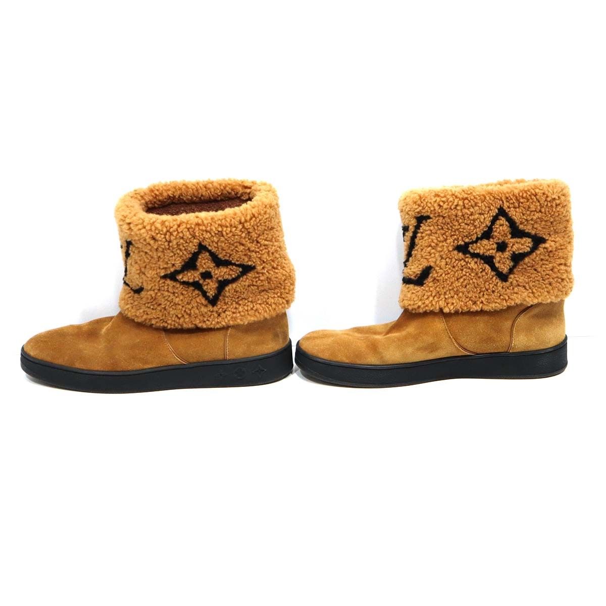  LOUIS VUITTON ルイヴィトン LV スノードロップライン ムートンブーツ FA 0270 サイズ38 25 cm スエード k 1260 ムートンブーツ ブーツ