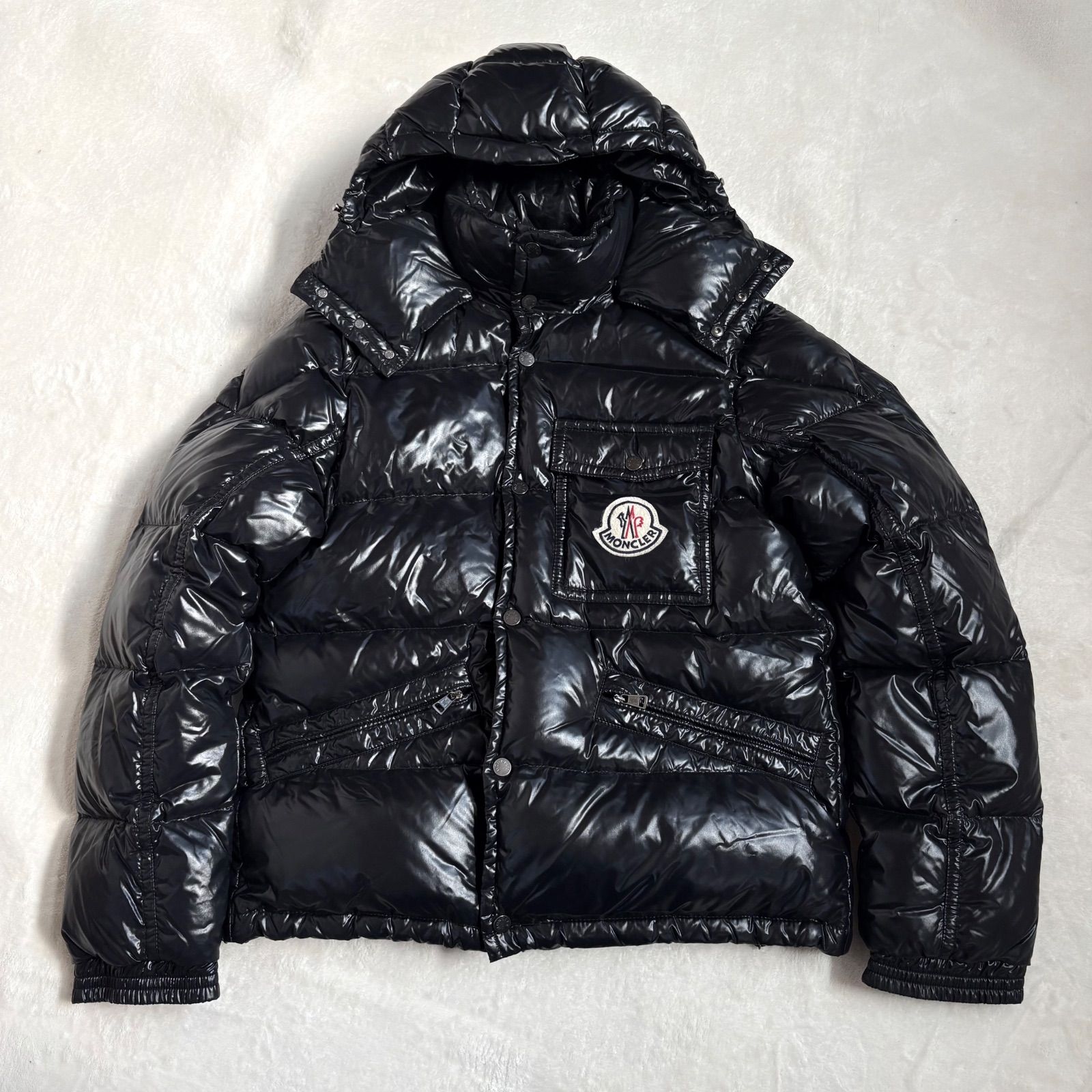 Moncler ブラック ダウンジャケット k2 美品 サイズ0 XLサイズ・良品 MONCLER モンクレール K2 ダウンジャケット