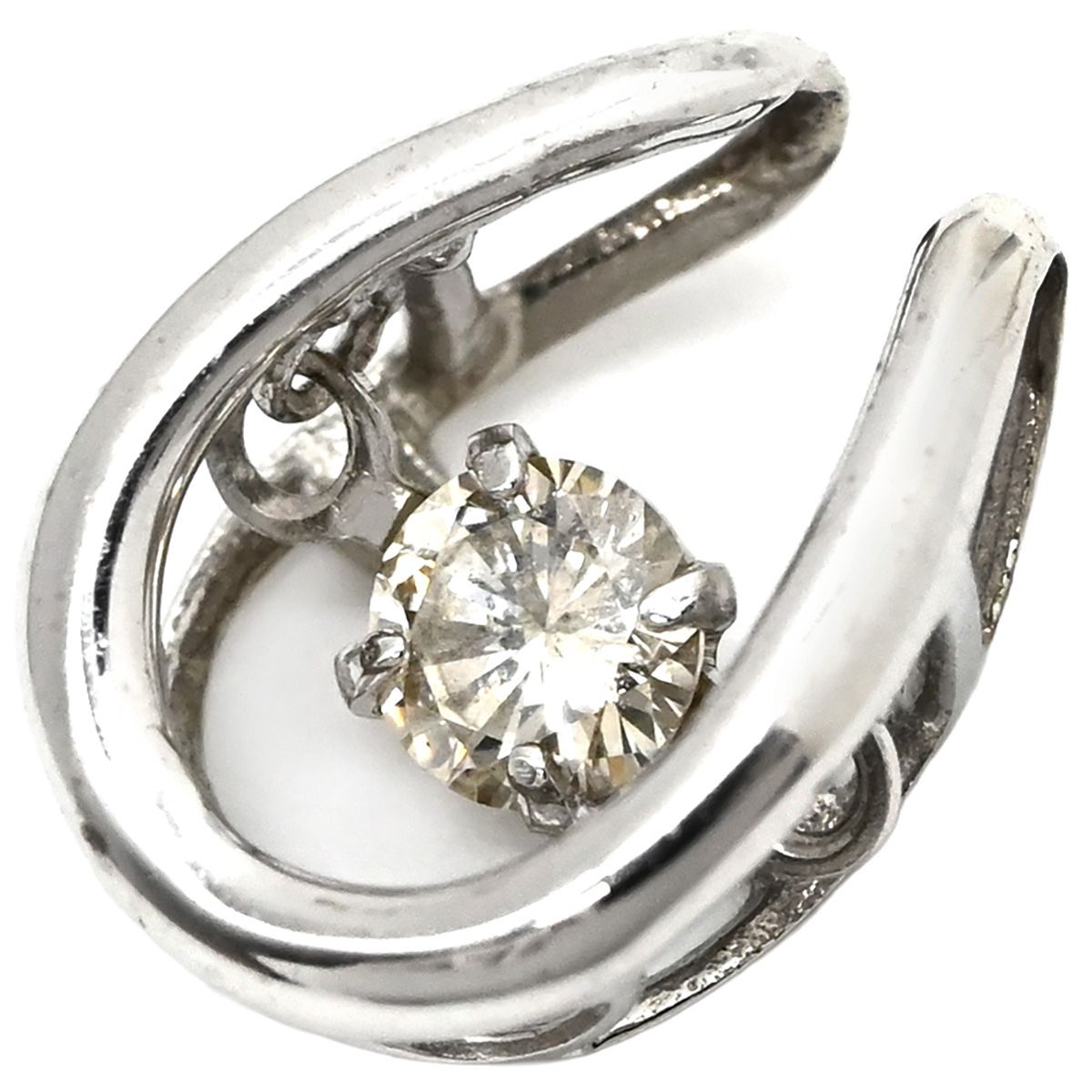 ペンダントトップ ダイヤ ペンダントトップ K18WG ダイヤモンド ホワイトゴールド 1P 1粒 ペンダントヘッド 18K 18金 750