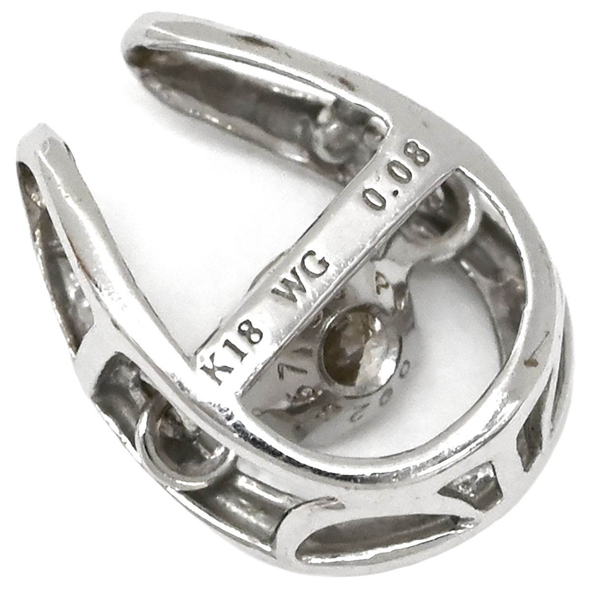 ペンダントトップ ダイヤ ペンダントトップ K18WG ダイヤモンド ホワイトゴールド 1P 1粒 ペンダントヘッド 18K 18金 750
