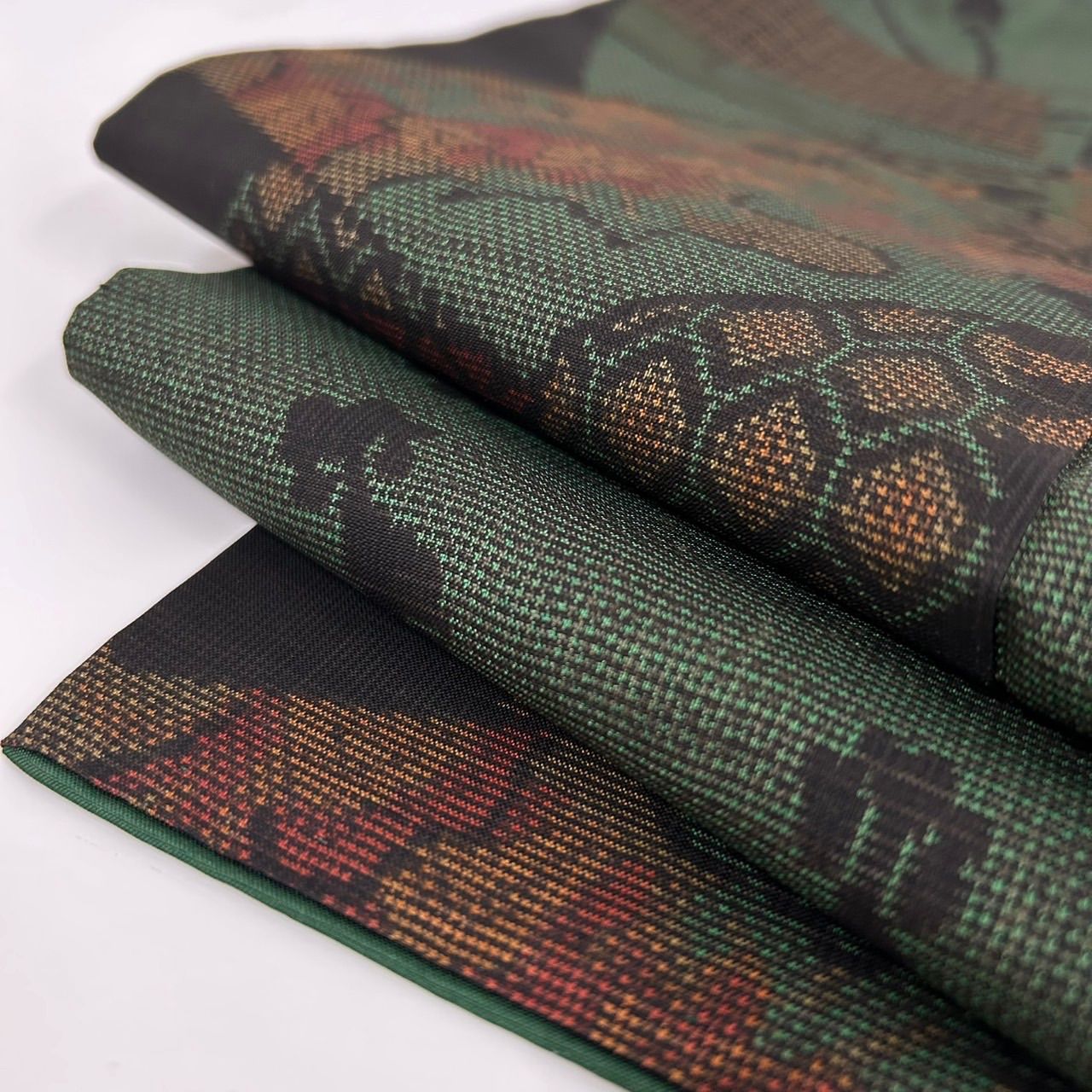 本場大島紬 正絹 一元式 草木泥染め 扇に文様 袷 着物 MK-510 - メルカリ