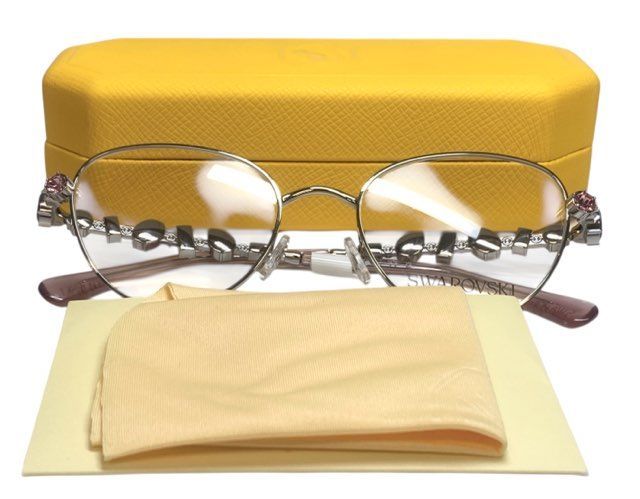 未使用 スワロフスキー メガネ 眼鏡フレーム キャットアイ SK1024