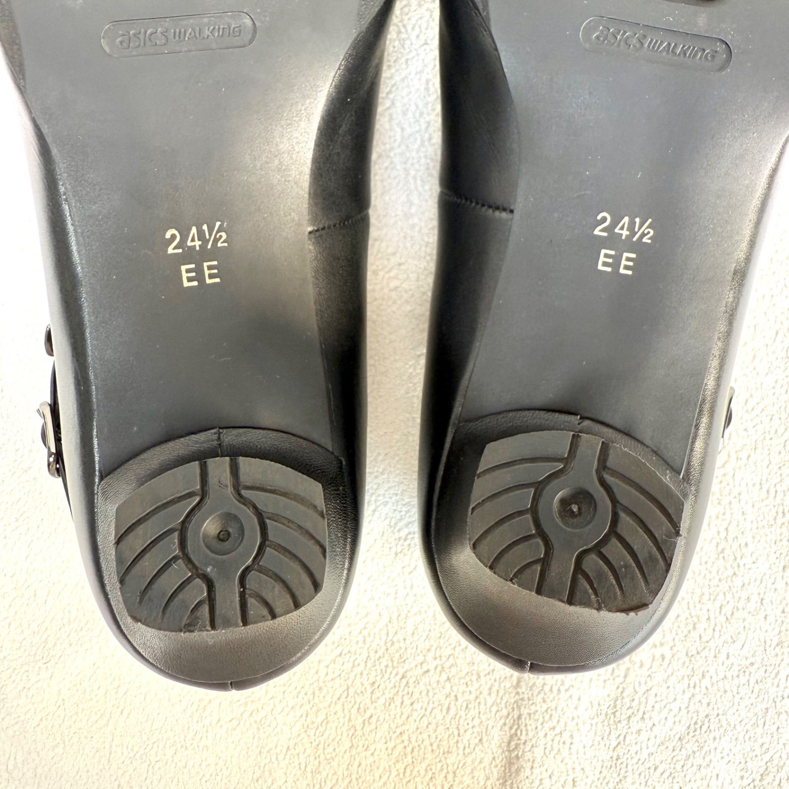 極美品✨ペダラ ストラップ レザー ブラック パンプス 2E 4.5㎝ヒール