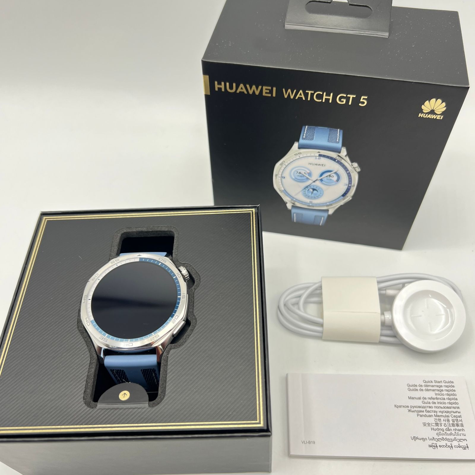 HUAWEI WATCH GT5 46mm VLI-B19 ブルー スマートウォッチ ファーウェイウォッチ 本体