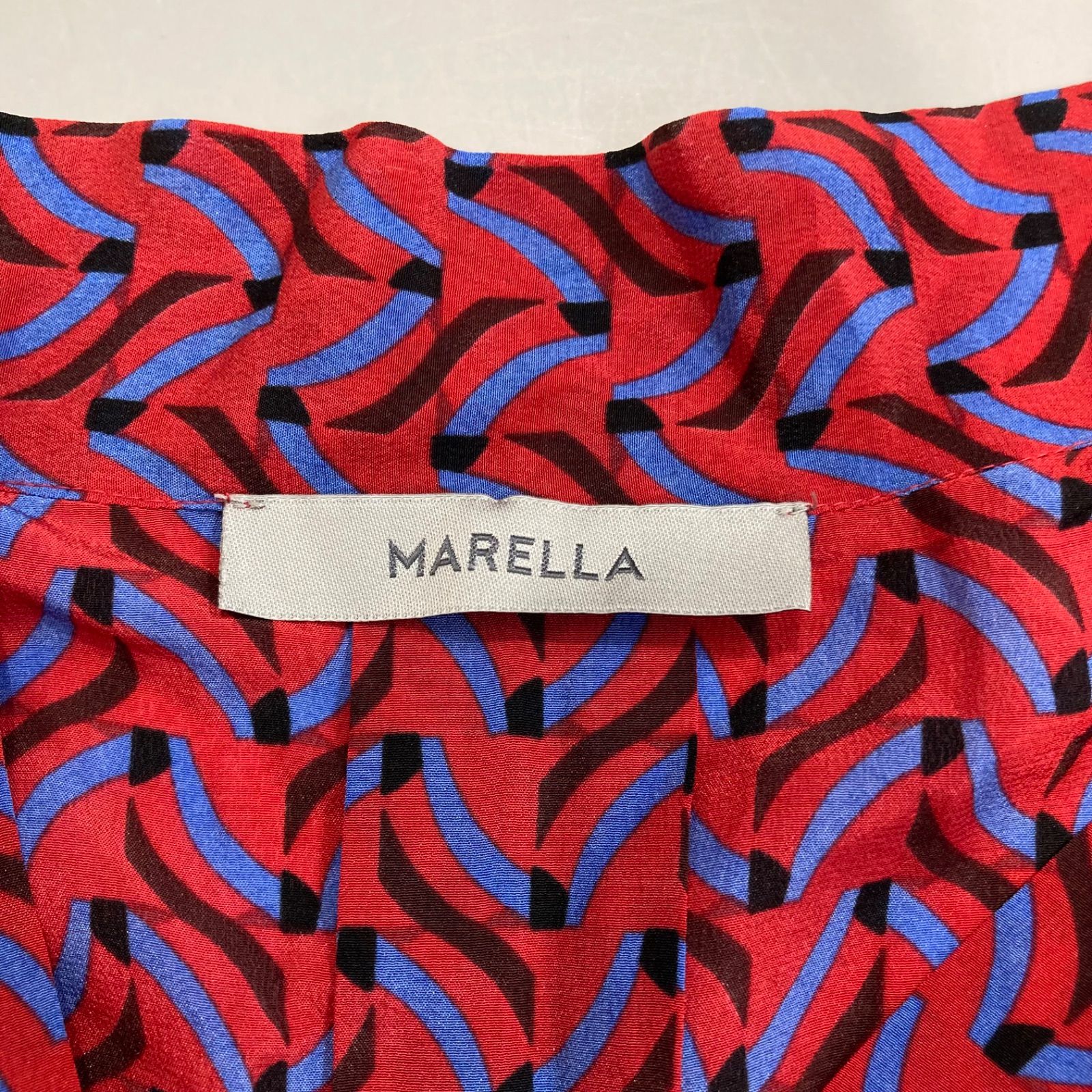 MARELLA マレーラ シルク総柄ボウタイブラウス 311607982 シルク100