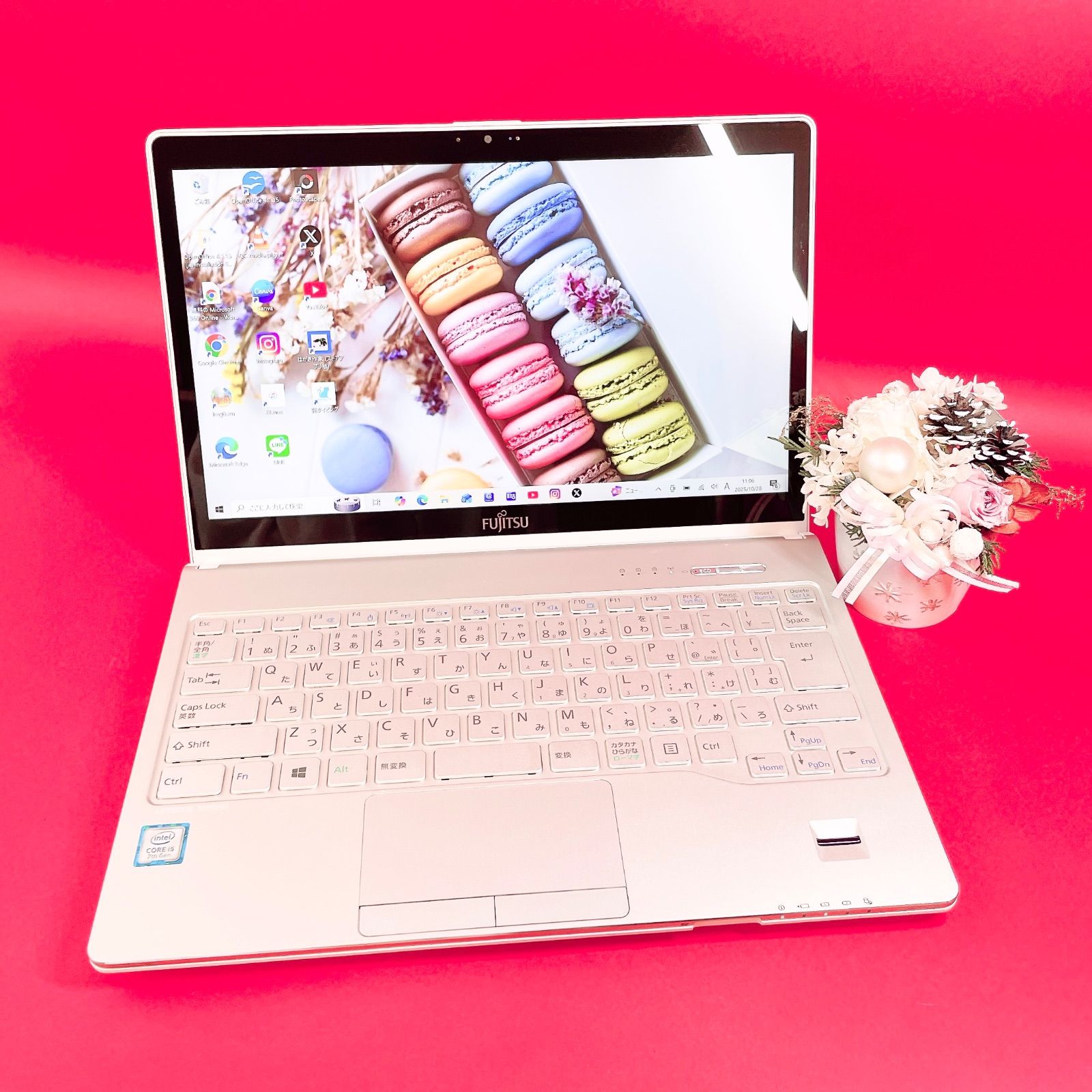 富士通のノートパソコン☘】面倒な初期設定済み♪Webカメラ付き✨綺麗