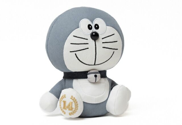 ドラえもん 14周年Ver. デニムドラえもん ぬいぐるみ 藤子・F・不二雄