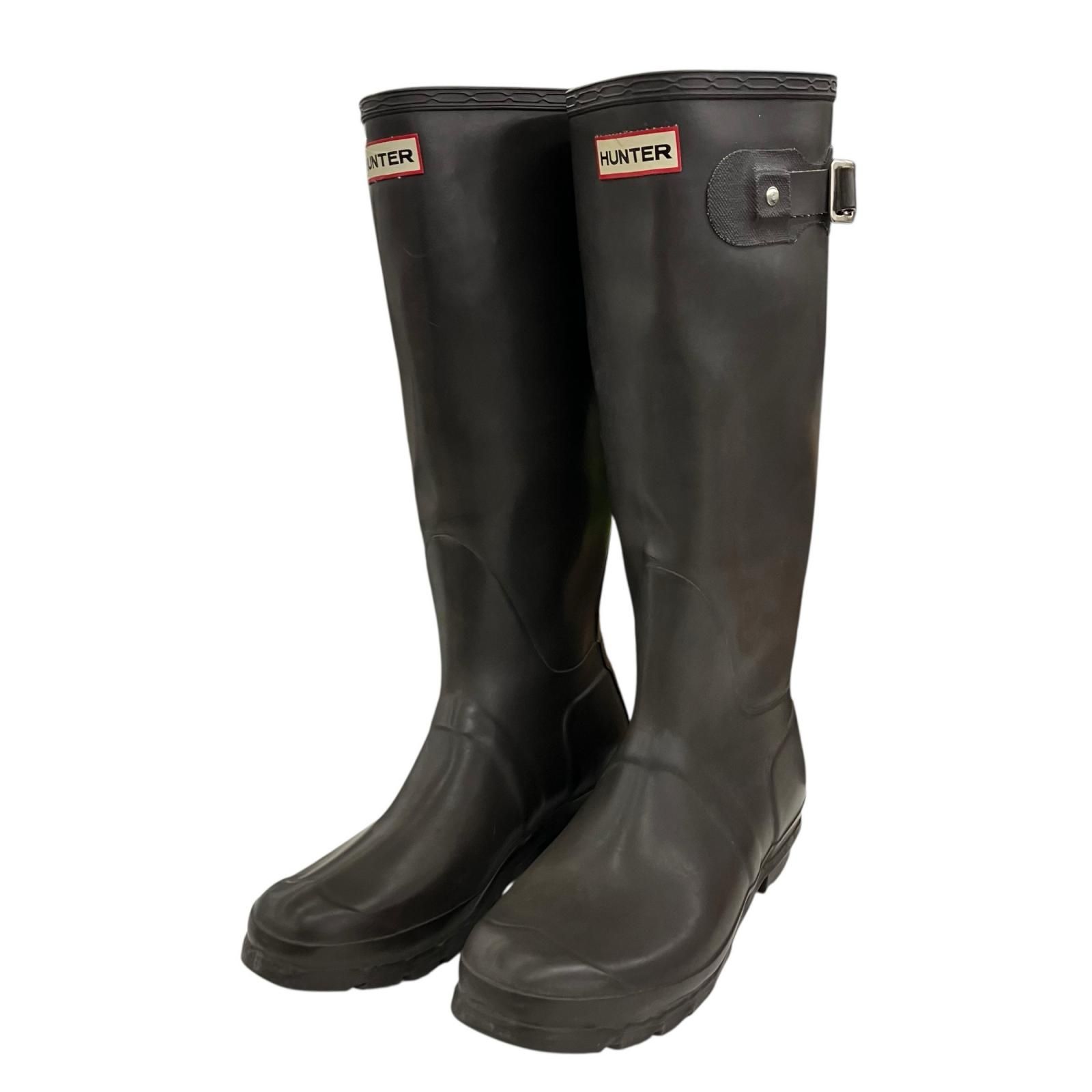 ハンターレインブーツ HUNTER 24㎝ ブラウン HUNTER レインシューズ 24