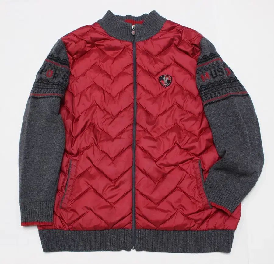 M·U SPORTS メンズ 105 程よい ジップアップニット ダウン ジャケット アウター P03